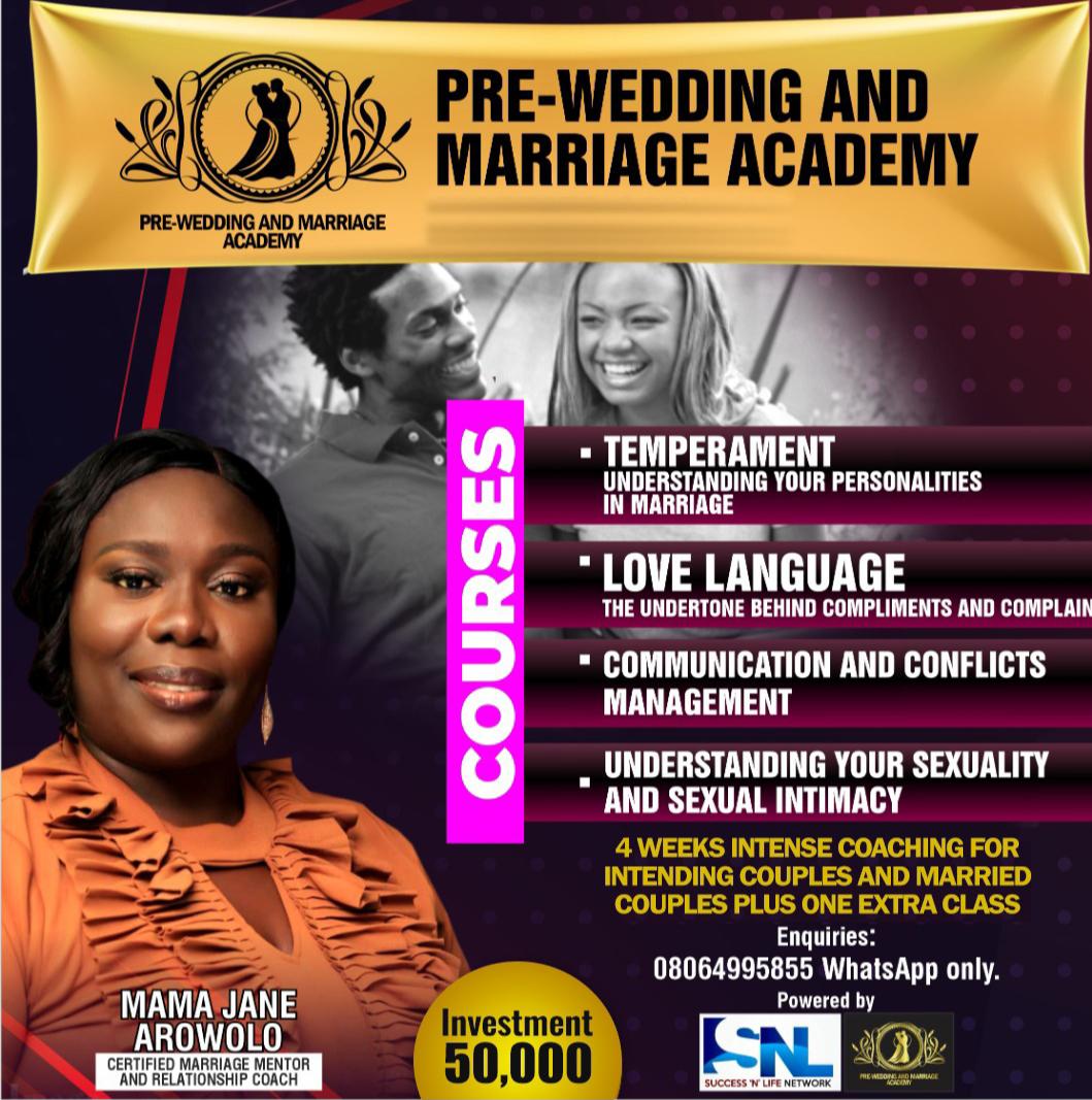 Pre-wedding and marriage academy